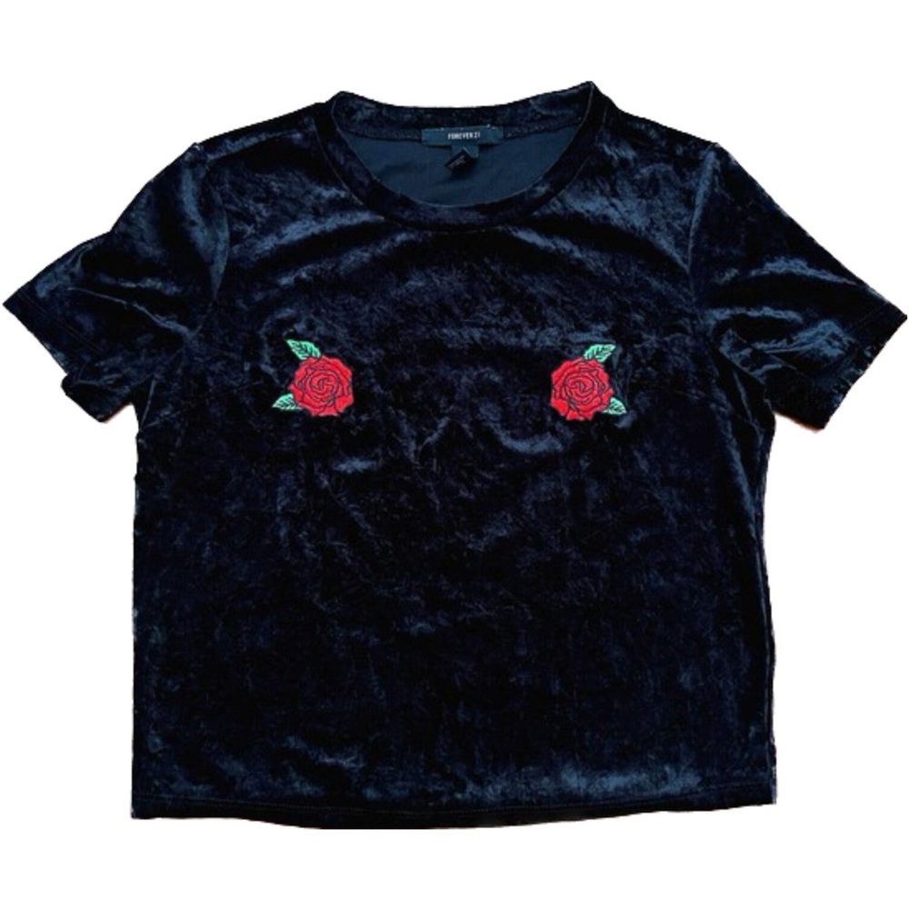 Forever 21 Black velvet Top